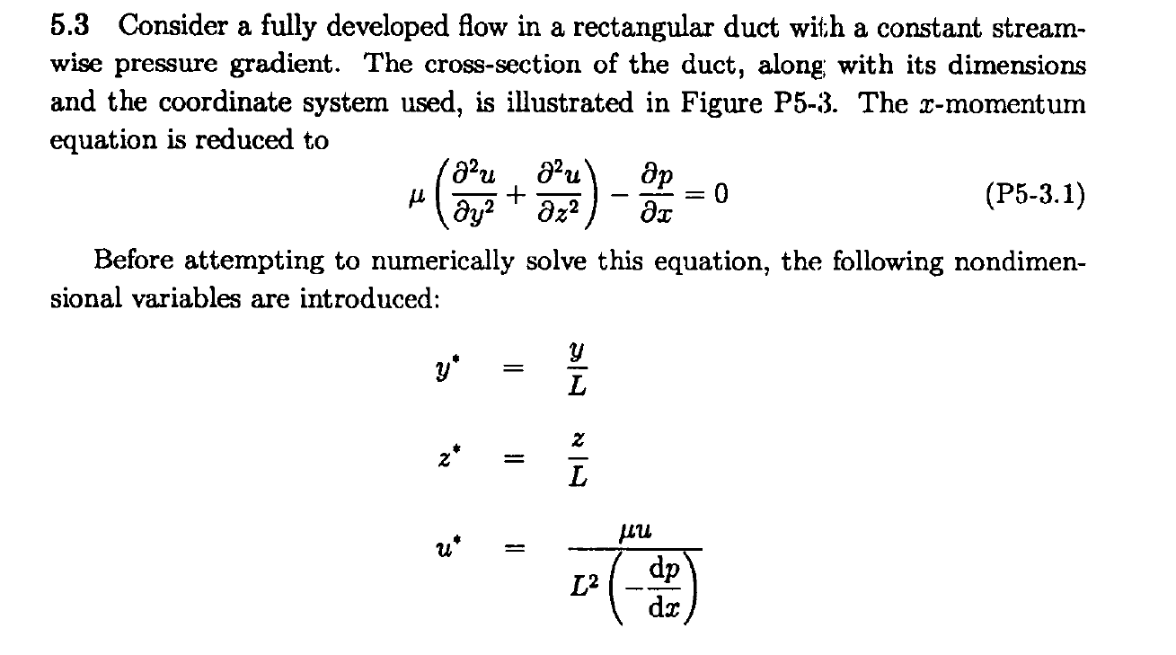 5.3 Consider a fully developed flow in a rectangular | Chegg.com