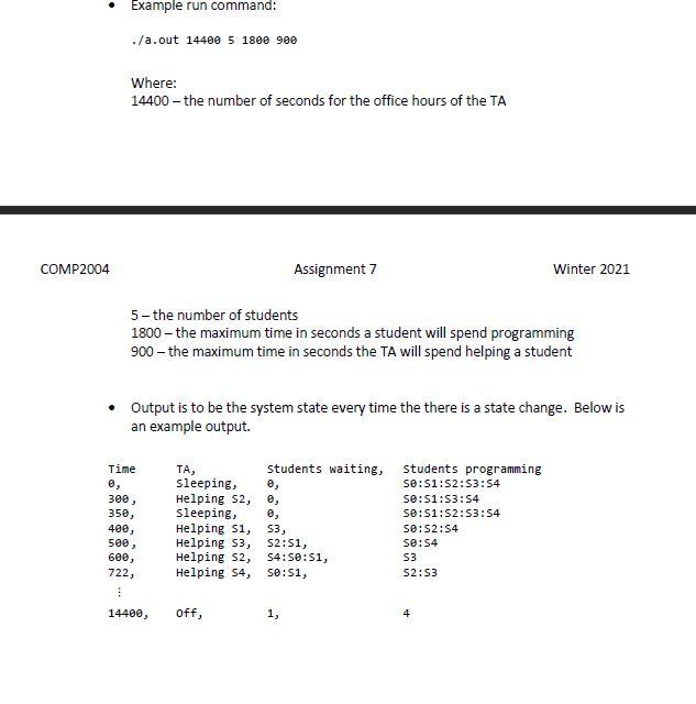 1. (100%) Synchronisation problem from Chapter 7 of | Chegg.com