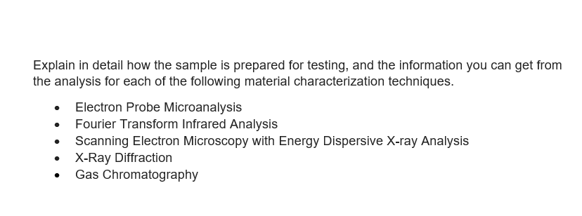 Solved Explain in detail how the sample is prepared for | Chegg.com