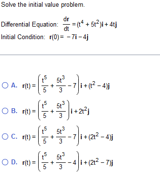 Solved Solve the initial value problem. Differential | Chegg.com