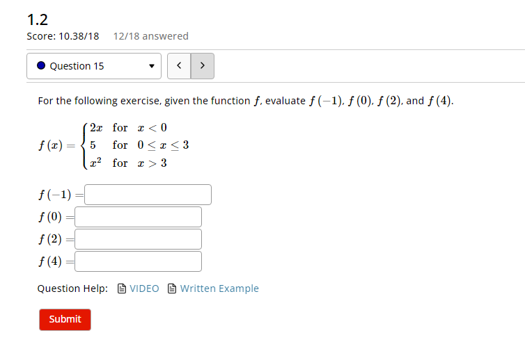 Solved For The Following Exercise, Given The Function F, | Chegg.com