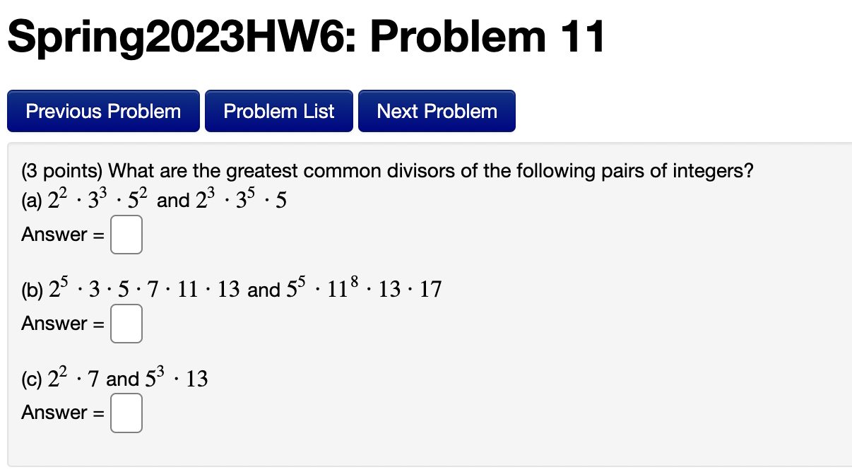 Solved 3 Points What Are The Greatest Common Divisors Of 1441