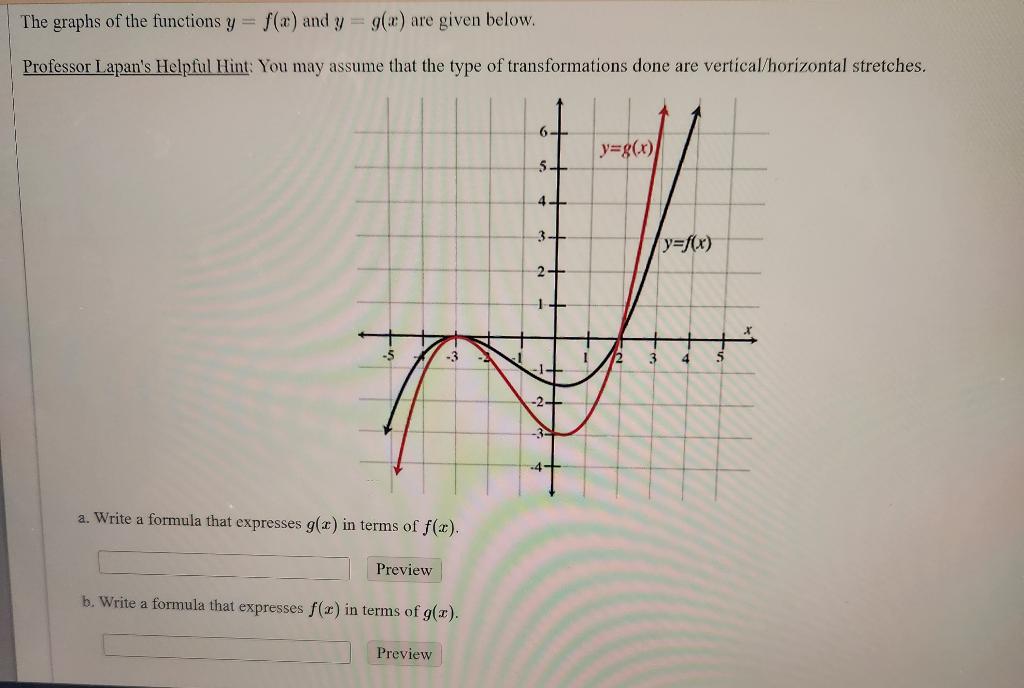 solved-the-graphs-of-the-functions-y-f-x-and-y-g-x-are-chegg