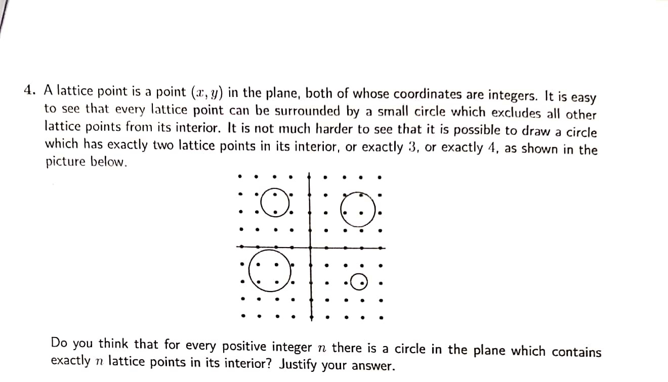Solved A lattice point is a point (x,y) in the plane, both | Chegg.com