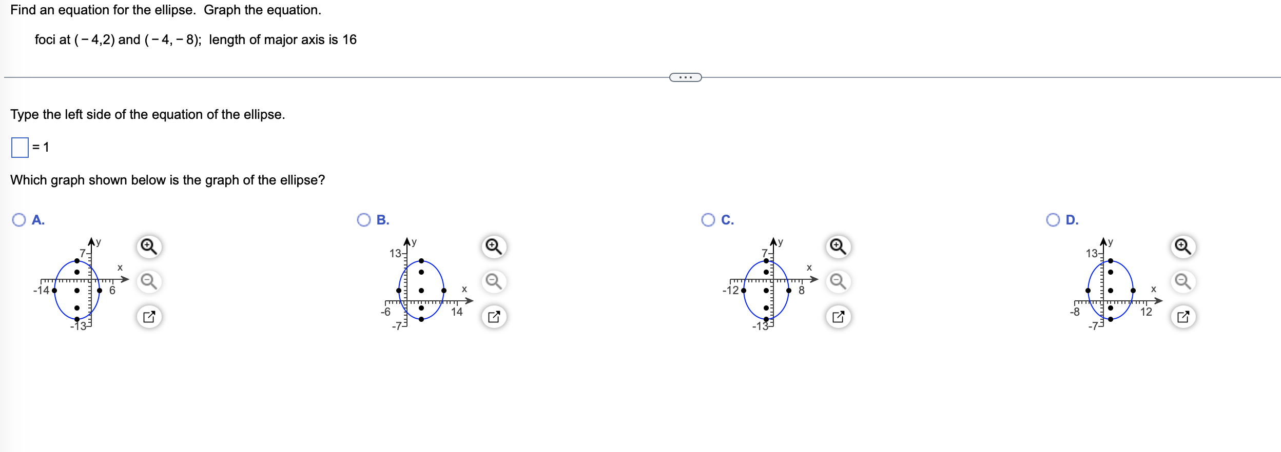 Solved Find An Equation For The Ellipse. Graph The Equation. | Chegg.com