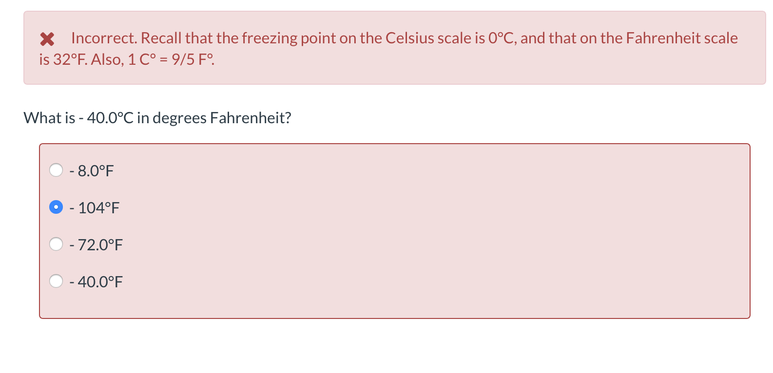 104 5 fahrenheit in celsius
