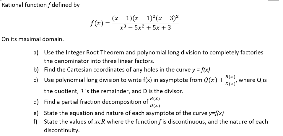 5.7: Rational Functions - Mathematics LibreTexts