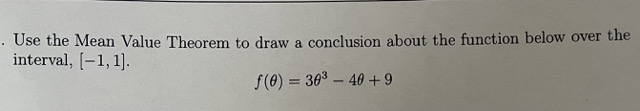 Solved Use the Mean Value Theorem to draw a conclusion about | Chegg.com