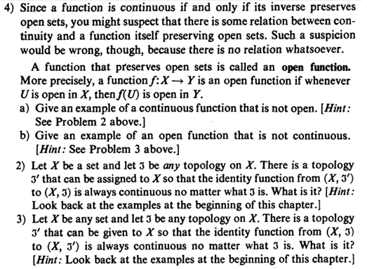 Solved 4) Since a function is continuous if and only if its | Chegg.com