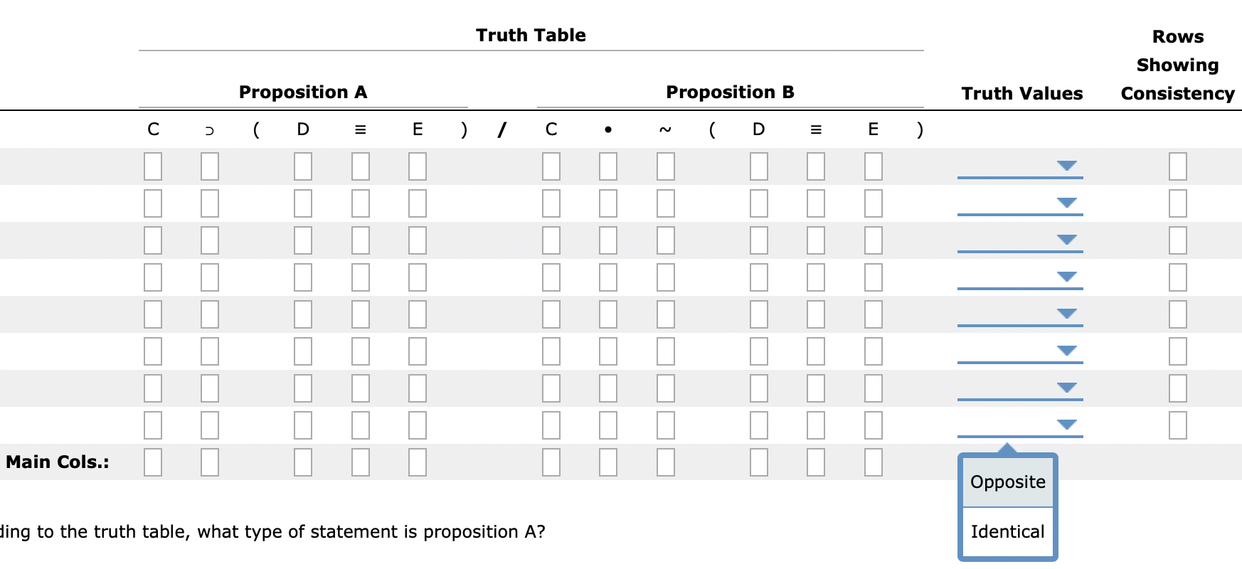 Complete The Truth Table For The Given Propositions. | Chegg.com