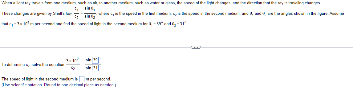 if light travels from one medium to another its velocity changes