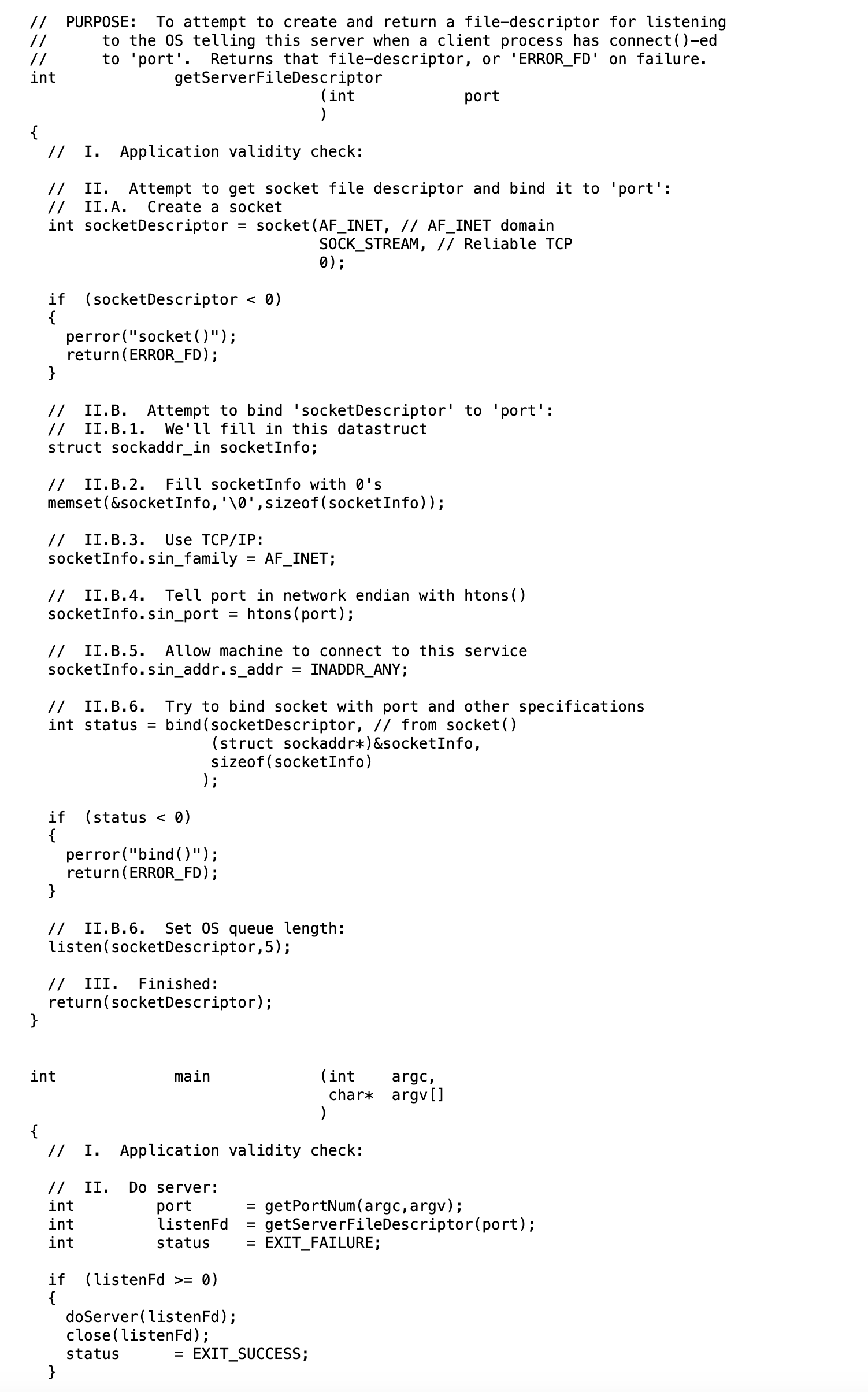 Solved Write a server that is able to: - Bind a port and | Chegg.com