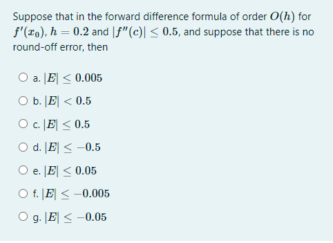 Solved Suppose that in the forward difference formula of | Chegg.com