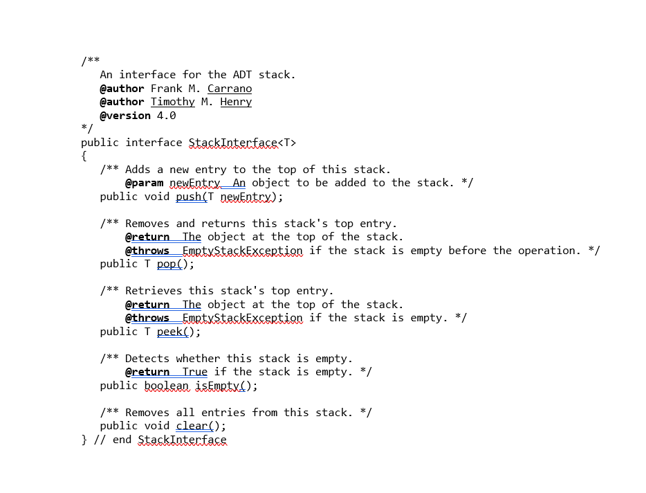 Solved Using Java, write a MyStack class that implements | Chegg.com