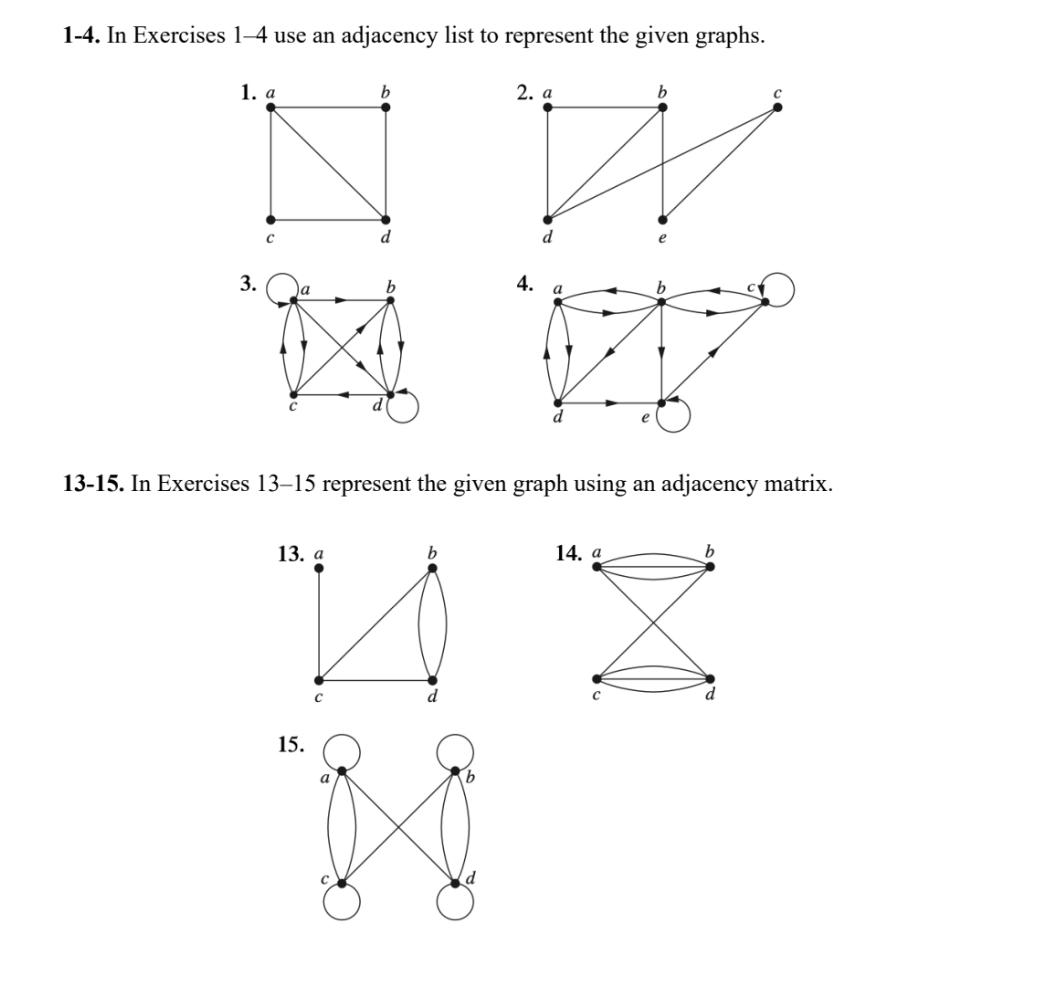 solved-1-4-in-exercises-1-4-use-an-adjacency-list-to-chegg