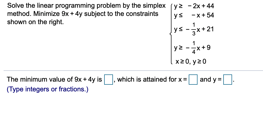 Solved Solve the linear programming problem by the simplex | Chegg.com