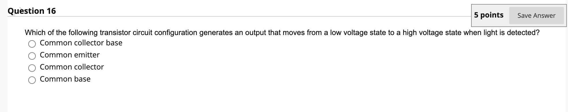 Solved Question 16 5 points Save Answer Which of the | Chegg.com