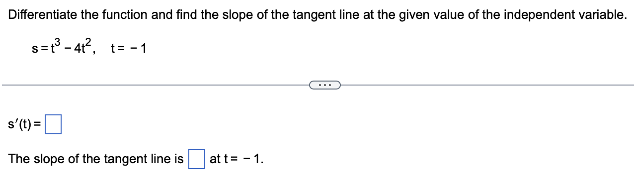 Solved Differentiate the function and find the slope of the | Chegg.com