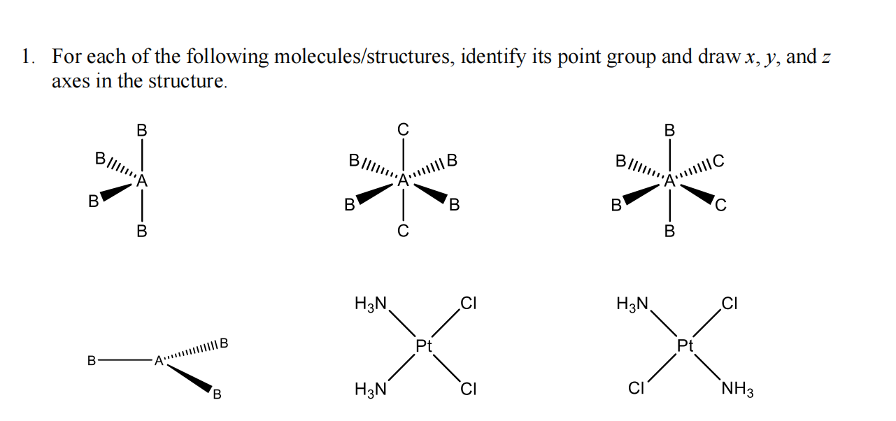 Solved For each of the following molecules/structures, | Chegg.com