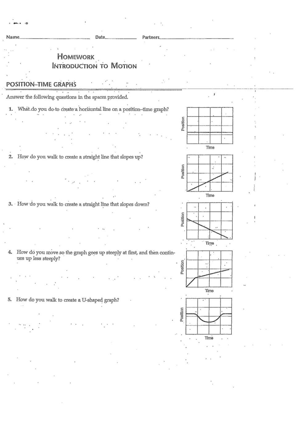 introduction to motion homework