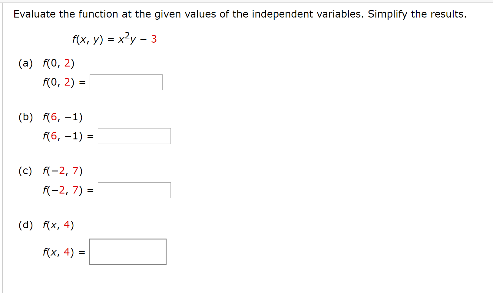 Solved Evaluate The Function At The Given Values Of The | Chegg.com