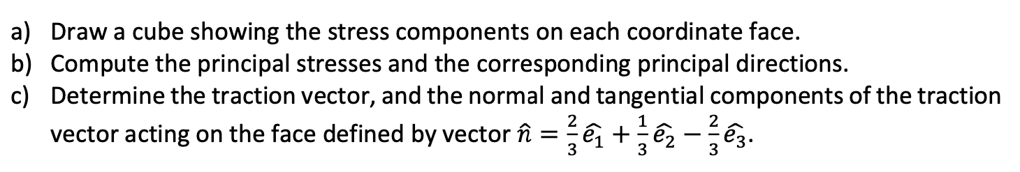 Solved The stress tensor at a point P of a body in x-y-z | Chegg.com