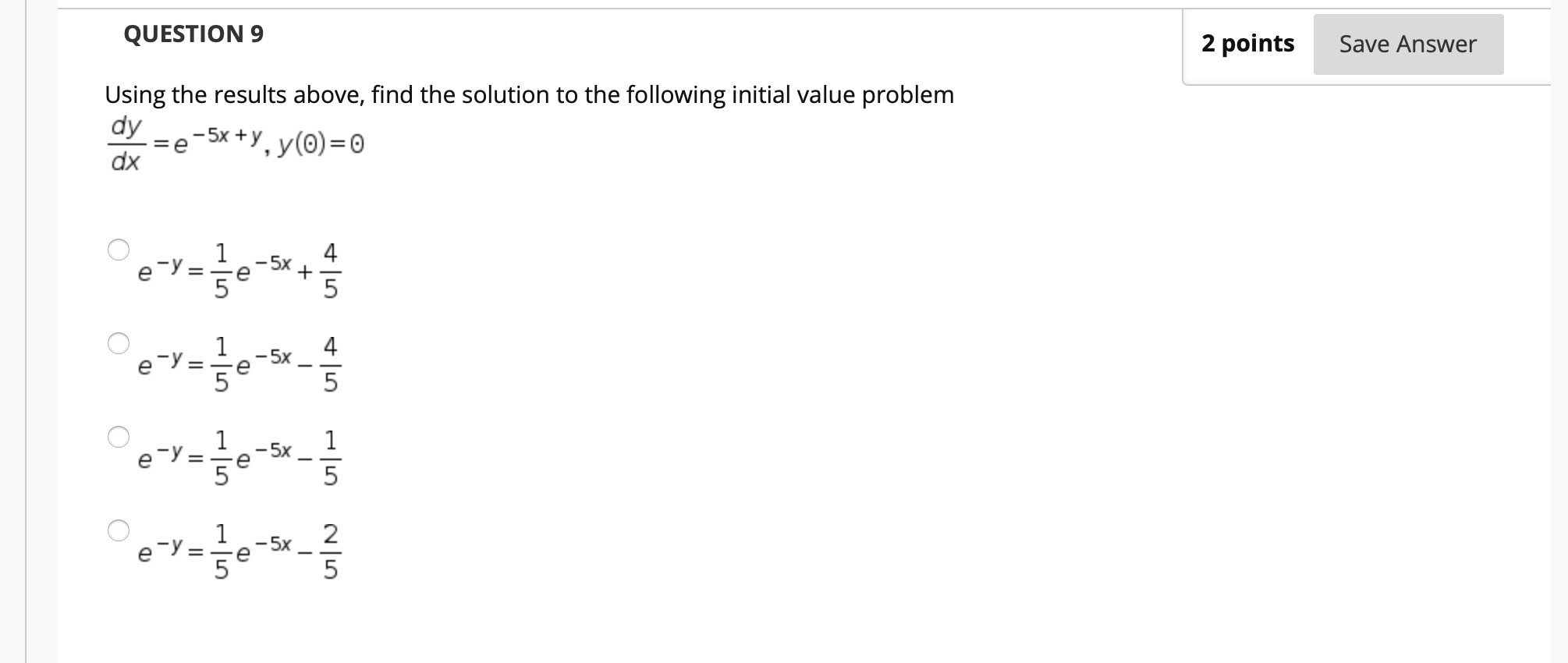 Solved QUESTION 9 2 points Save Answer Using the results | Chegg.com