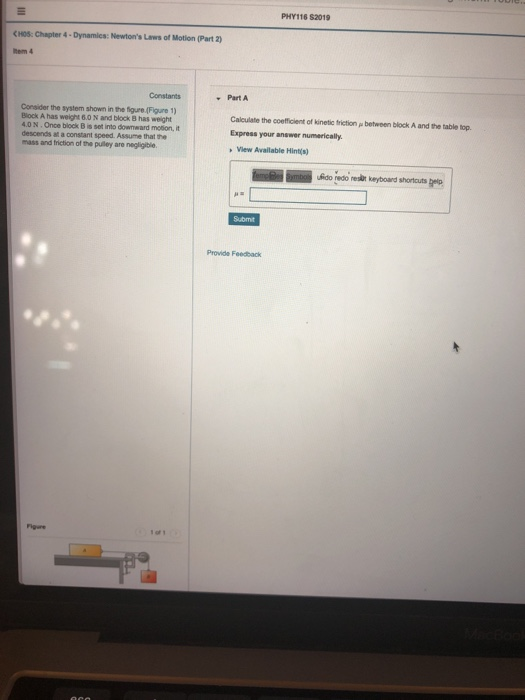 Solved PHY116 $2019 HOS: Chapter 4-Dynamics: Newton's Laws | Chegg.com