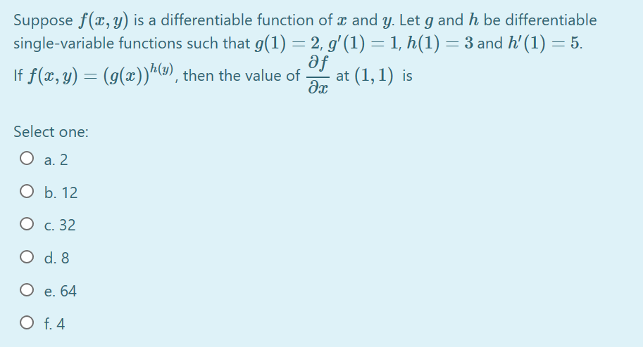Solved Suppose F Xc Y Is A Differentiable Function Of X Chegg Com