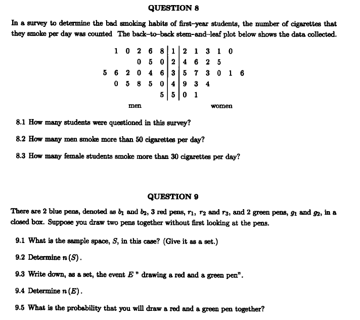 questions about smoking cigarettes Solved QUESTION 8 In & survey to determine the bad smoking