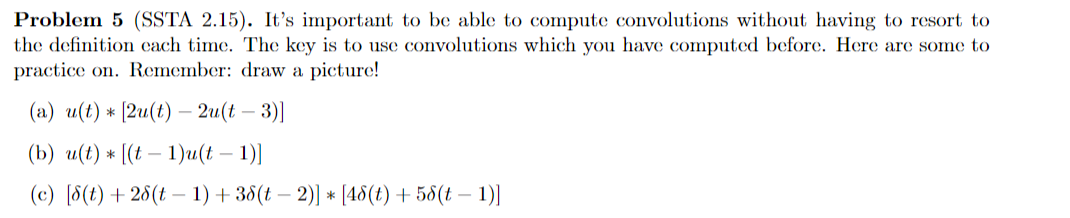 Solved Problem 5 (SSTA 2.15). It's important to be able to | Chegg.com