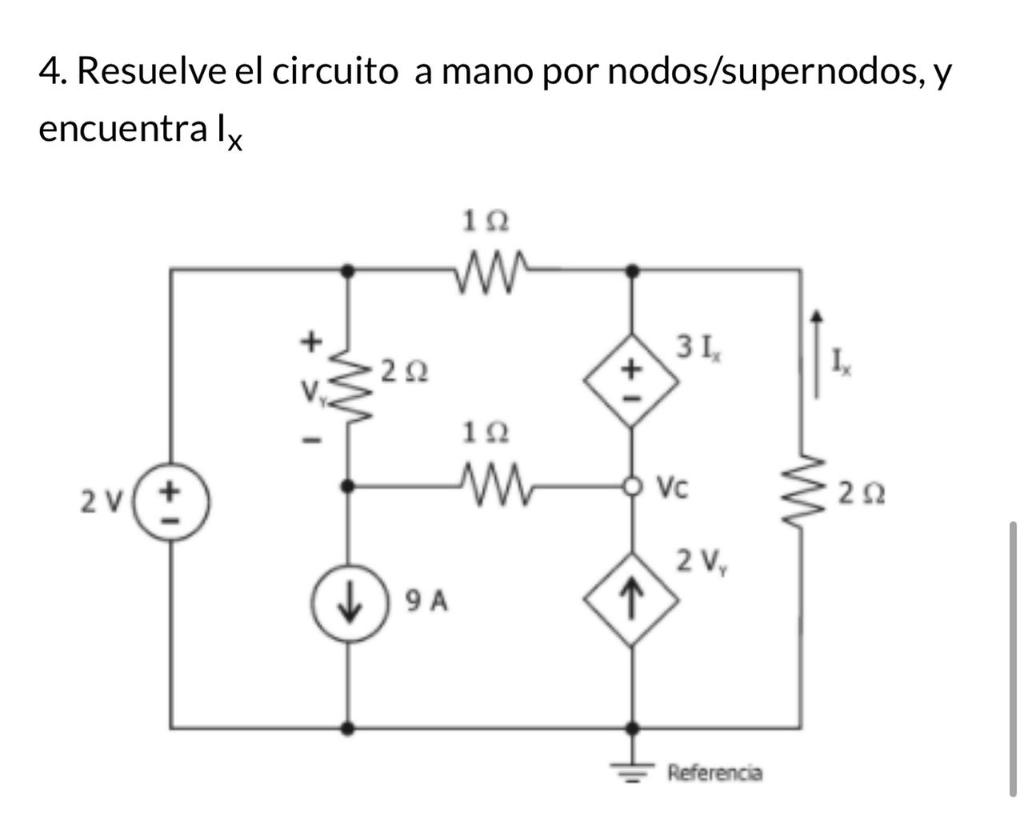 Solved 4. Resuelve El Circuito Usando Análisis De | Chegg.com