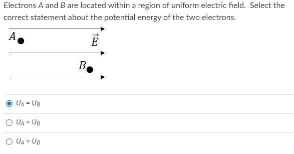 Solved Electrons A and B are located within a region of | Chegg.com