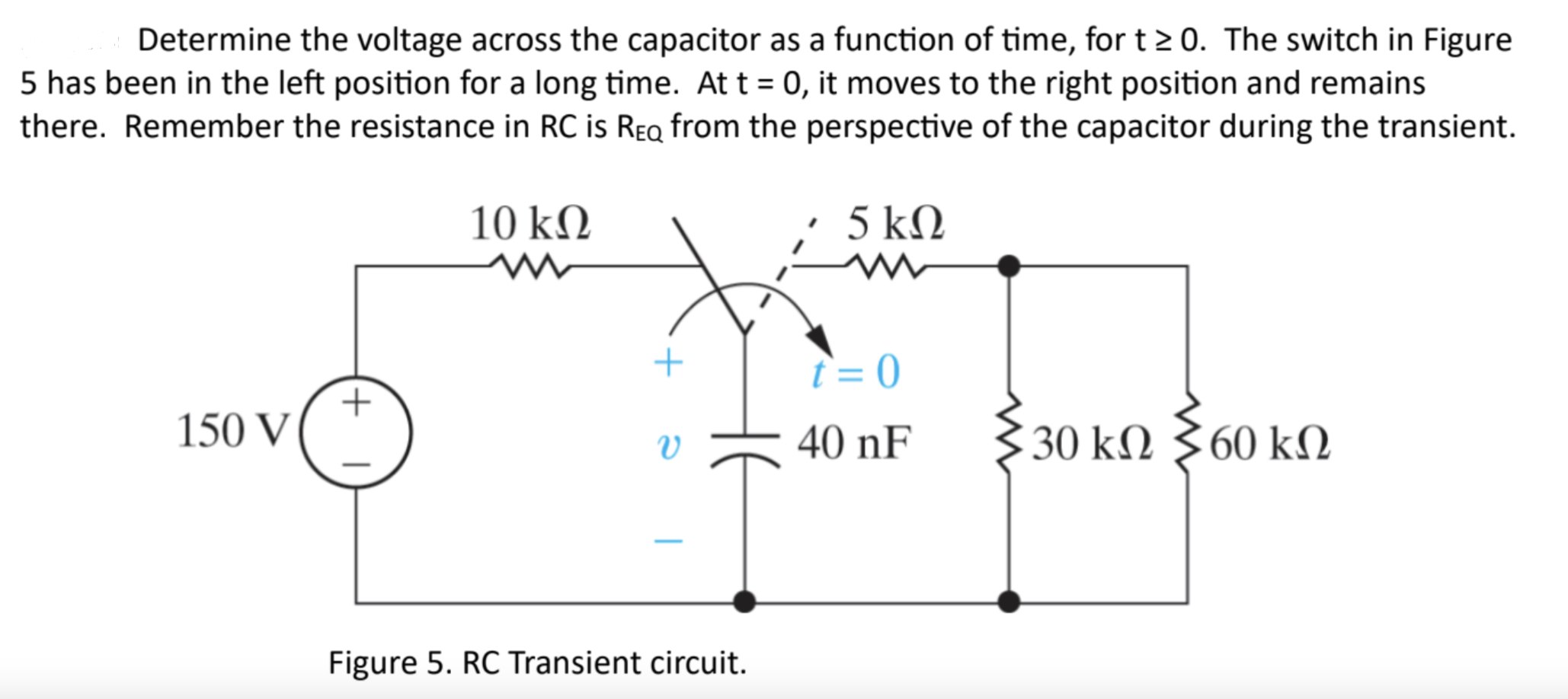 Solved Determine the voltage across the capacitor as a | Chegg.com