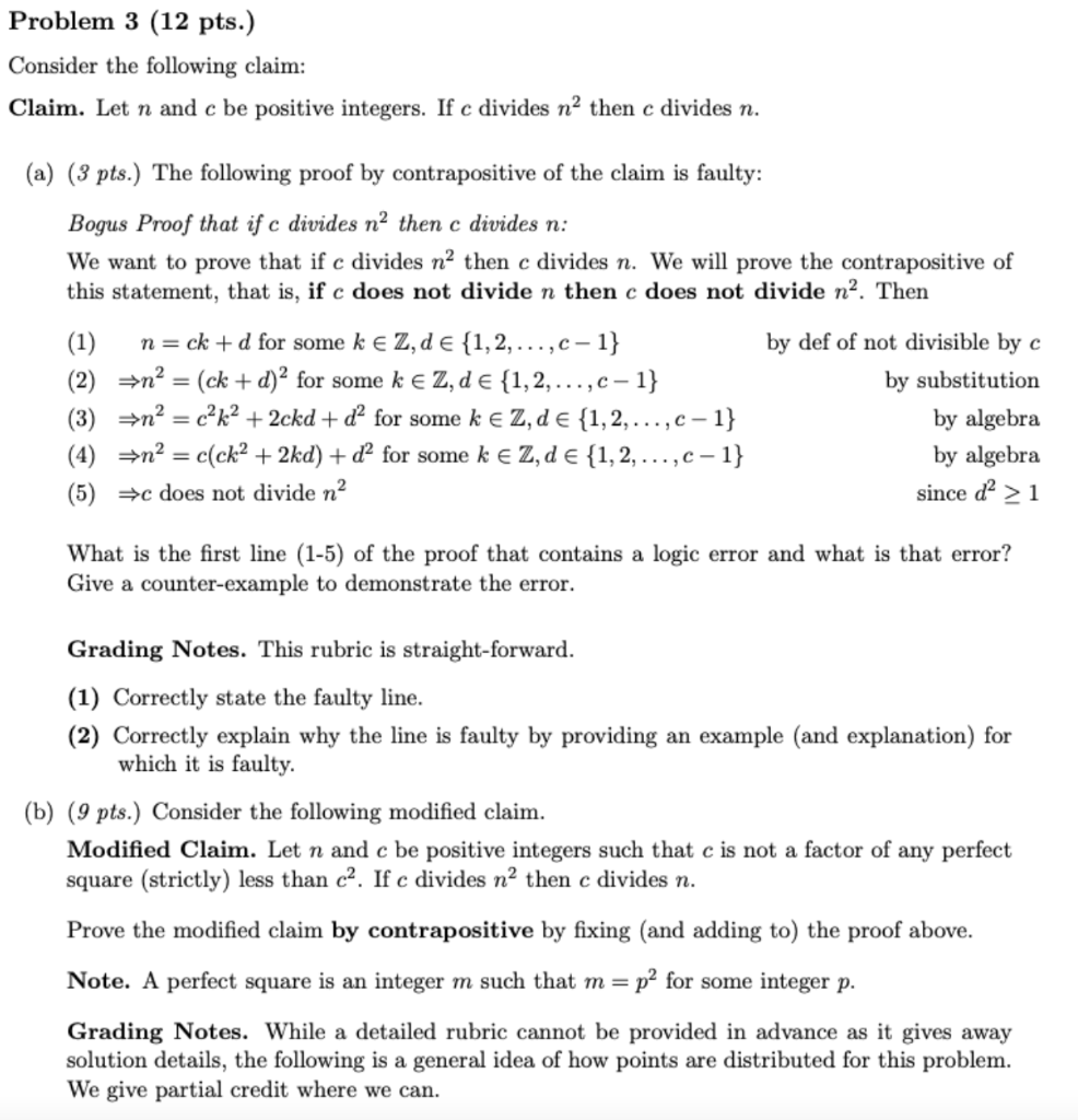 solved-roblem-3-12-pts-onsider-the-following-claim-laim-chegg