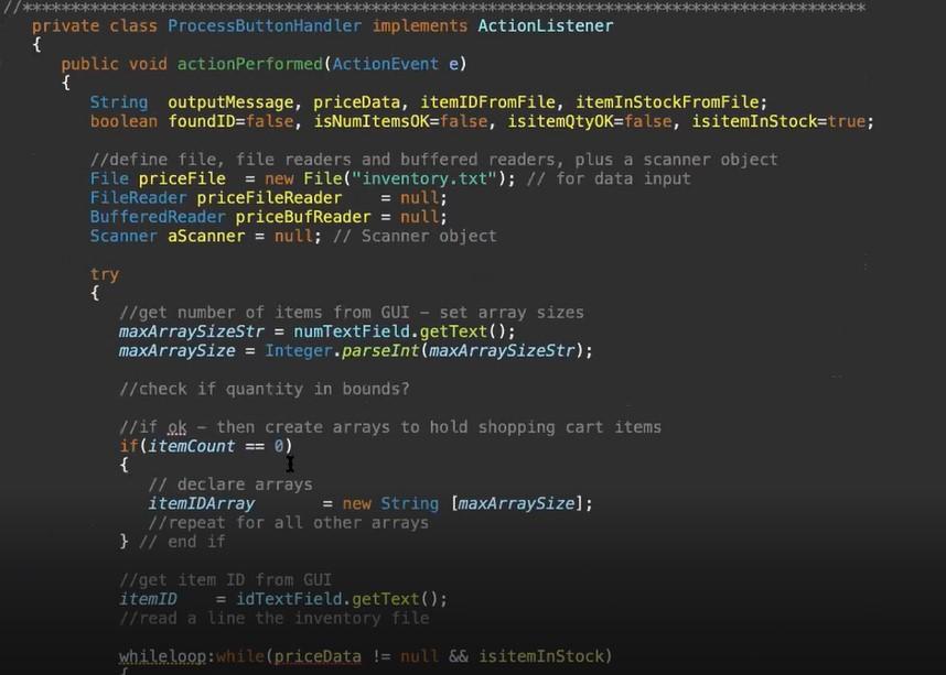 Ok* ******** private class ProcessButtonHandler | Chegg.com