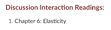 Solved Discussion Interaction Readings: 1. Chapter 6: | Chegg.com