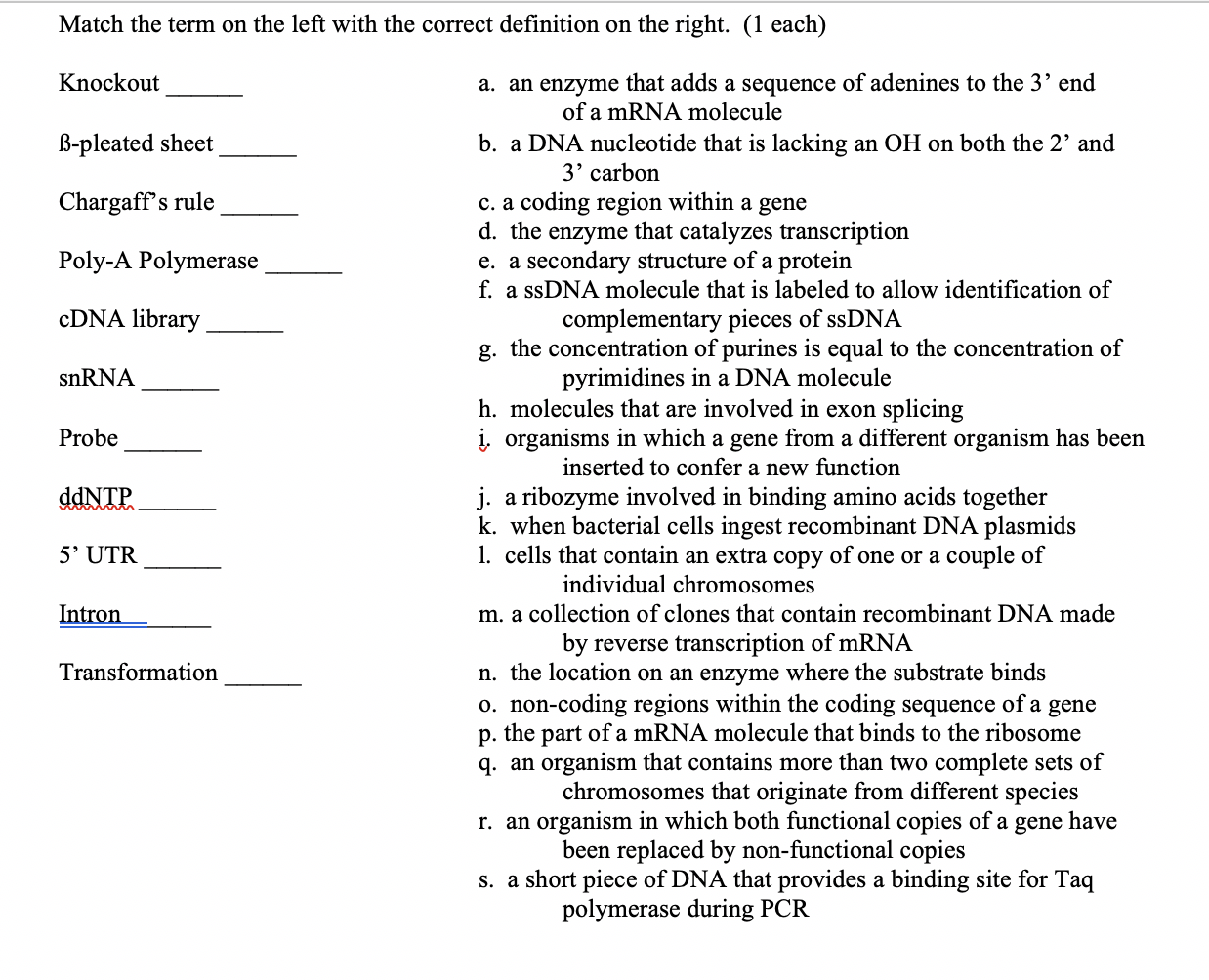 Solved Match the term on the left with the correct | Chegg.com