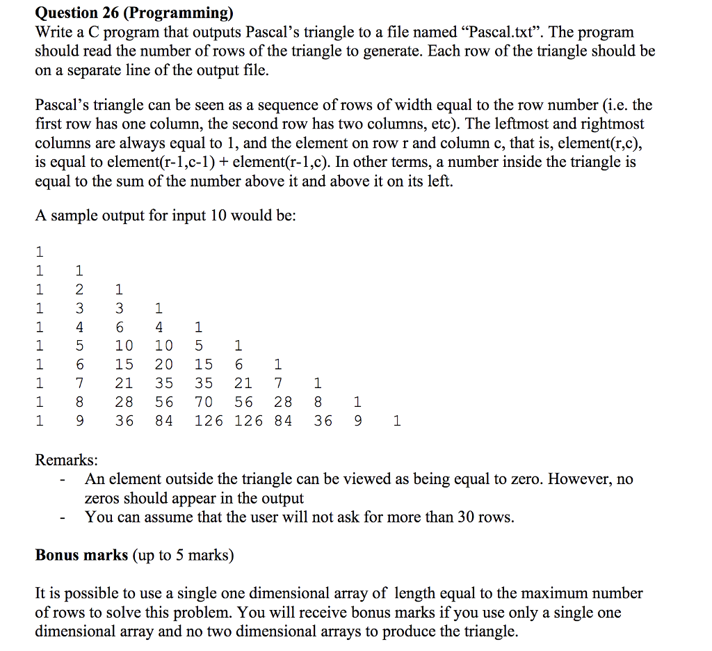 Solved Question 26 (Programming) Write a C program that | Chegg.com