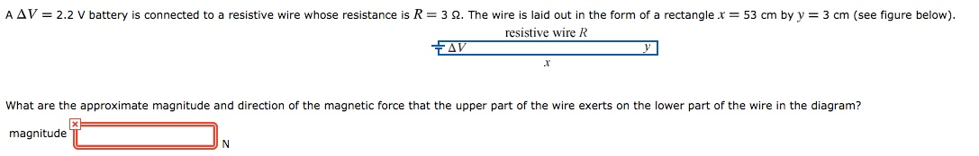 Solved A AV = 2.2 V battery is connected to a resistive wire | Chegg.com