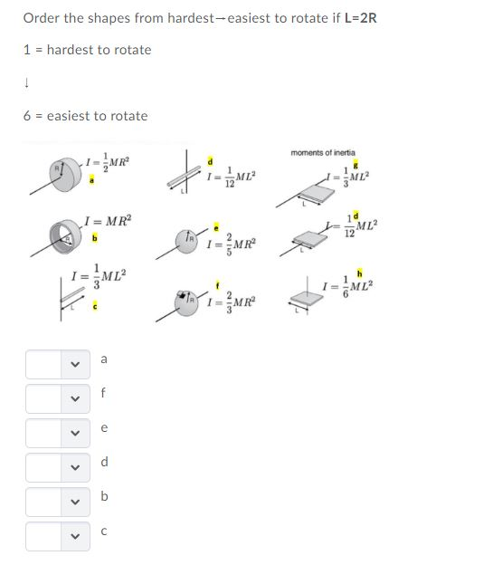 Really Tricky Rotation Problem Solved Order the shapes from hardest-easiest to rotate if | Chegg.com