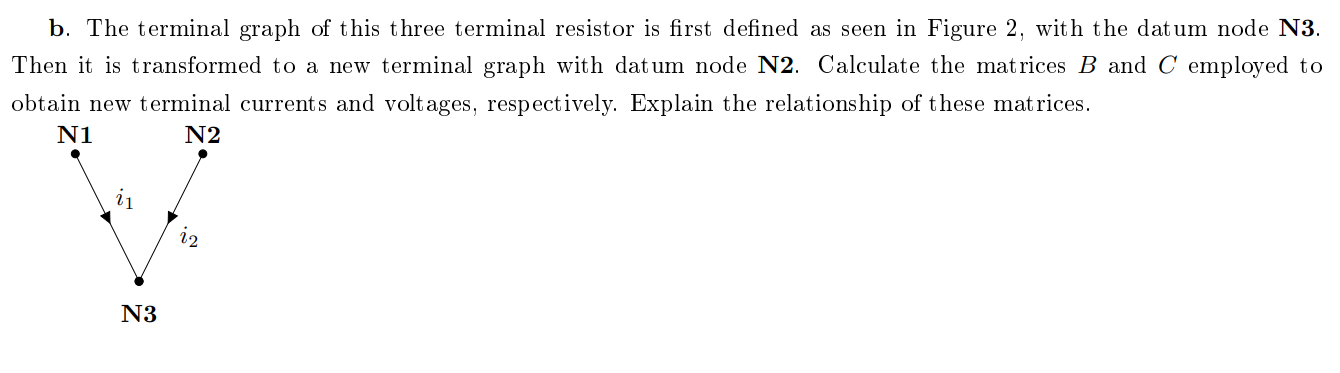 Solved b. ﻿The terminal graph of this three terminal | Chegg.com