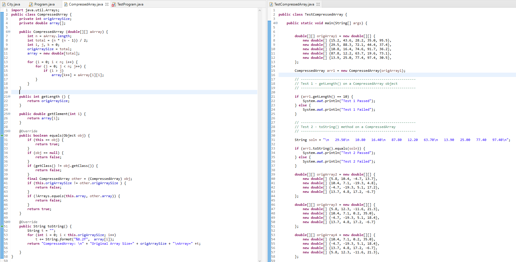 Solved Can anyone adjust my code so that it passing the | Chegg.com