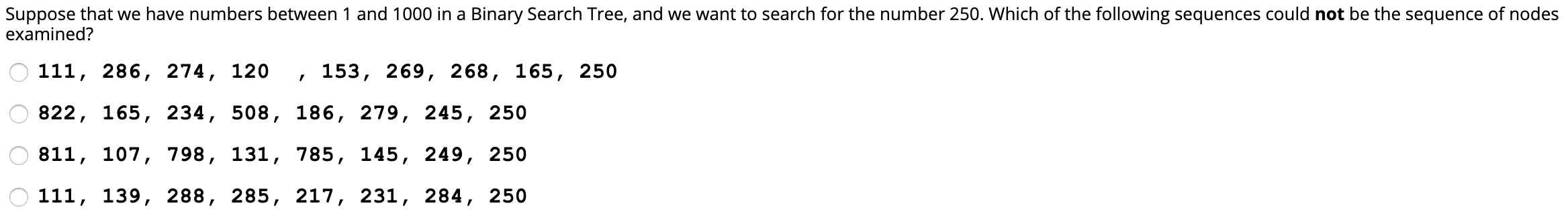 Solved Suppose that we have numbers between 1 and 1000 in a | Chegg.com