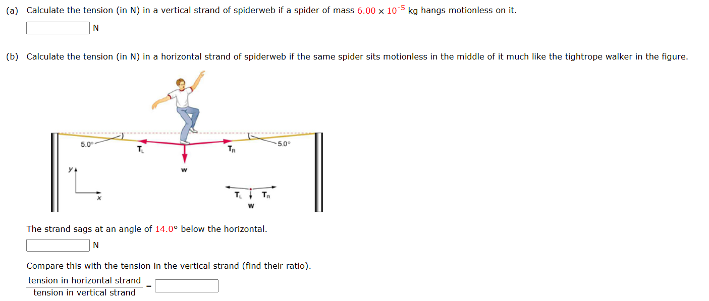 Solved (a) Calculate the tension (in N ) in a vertical | Chegg.com