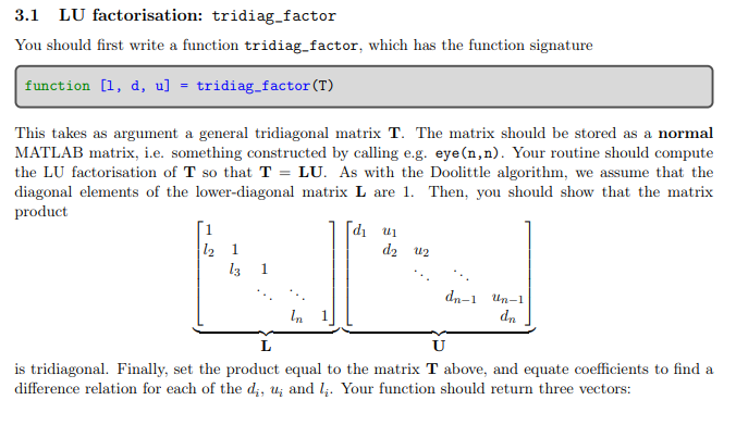 I have to write a code in Matlab given the following | Chegg.com