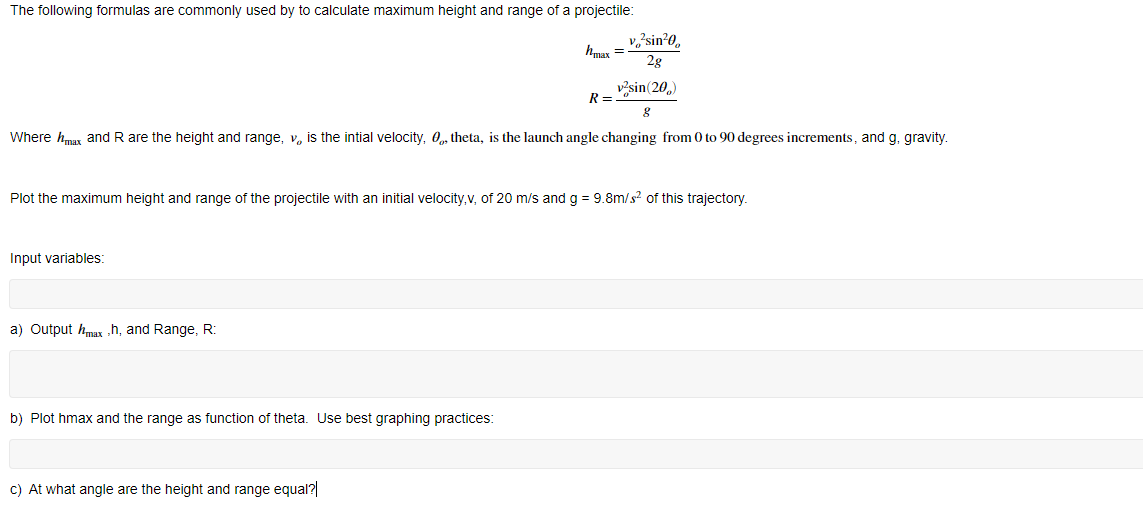 Solved The following formulas are commonly used by to | Chegg.com