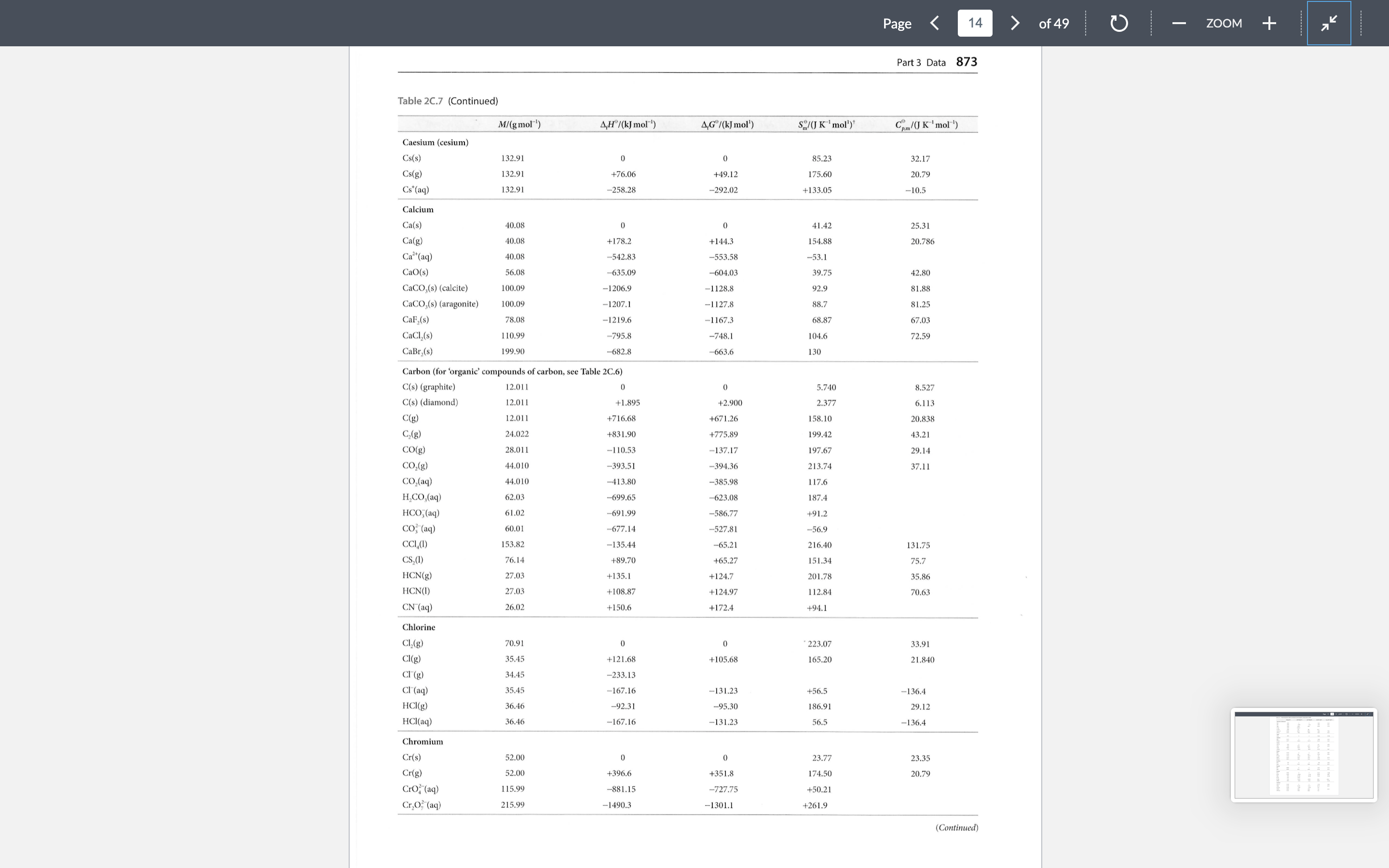Solved 3C.2a Use data from table 2C.6 and 2C.7 to calculate | Chegg.com