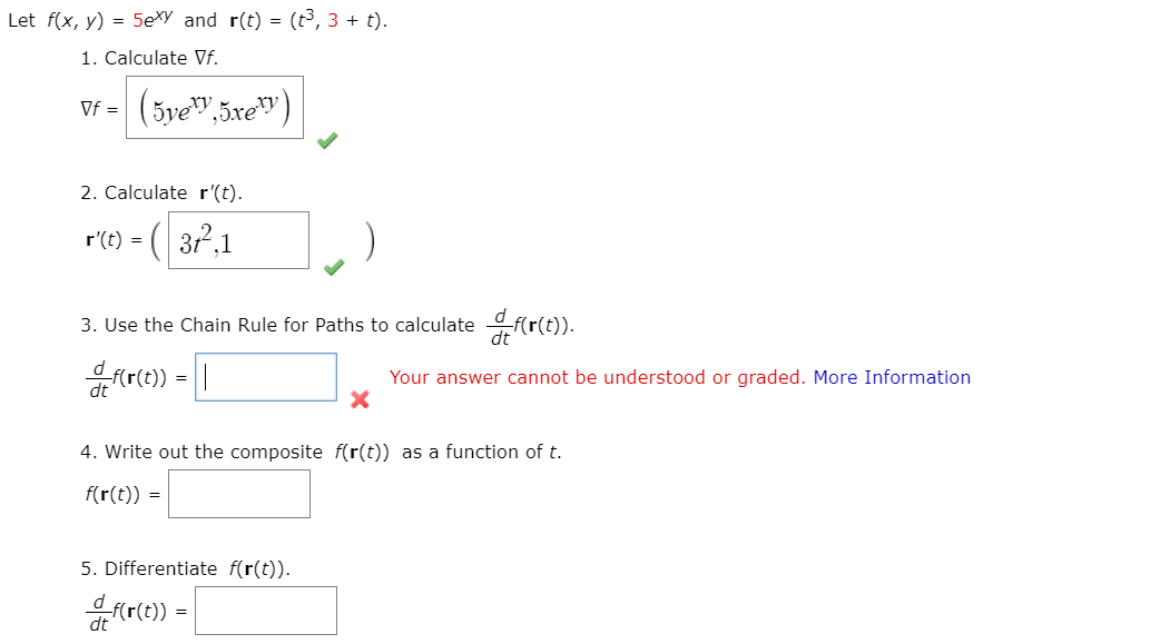 Solved Let F X Y 5exy And R T T3 3 T 1