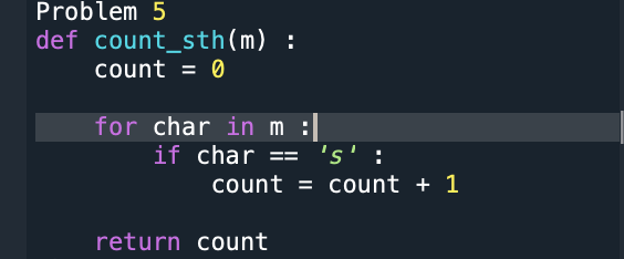 Solved Problem: (a) What Does The Function Count Sth Do? (b) | Chegg.com